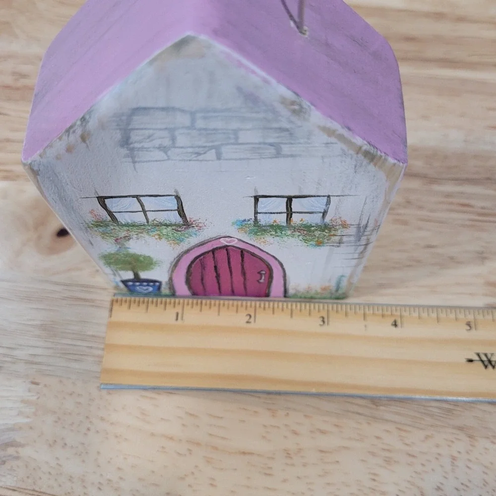 Hand Painted Wooden Wall Art Signed Rustic Cottagecore Farmhouse Decor Original